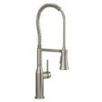 Kitchen Faucet with Deck Plate, Brushed Nickel_noscript