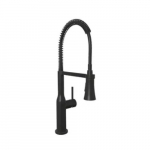 Kitchen Faucet with Deck Plate, Matte Black_noscript