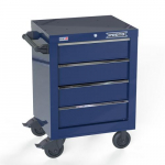 Single Bank Roller Cabinet, Blue, 27" 4-Drawer_noscript