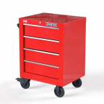 Single Bank Roller Cabinet, Red, 27" 4-Drawer_noscript