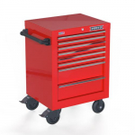 Single Bank Roller Cabinet, Red, 27" 8-Drawer_noscript
