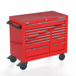 Double Bank Roller Cabinet, Red, 42" 14-Drawer_noscript