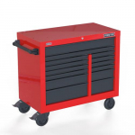Double Bank Roller Cabinet, Red/Gray_noscript