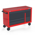 Bank Roller Cabinet, Red/Gray, 55"_noscript