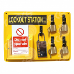 4 Brass Padlock Lockout Station_noscript
