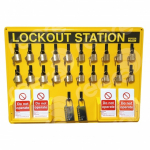 20 Brass Padlock Lockout Station_noscript