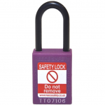 1-1/2" Safety Padlock, 1-1/2" Shackle, Purple_noscript