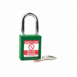 1-1/2" Safety Padlock, 1-1/2" Shackle, Green_noscript