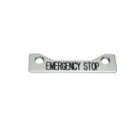 Standard Legend Plate, "EMERGENCY STOP"_noscript