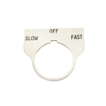 30.5mm Standard Legend Plate, "SLOW-OFF-FAST"_noscript