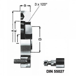 Adapter Plate, Short Taper 5, External Diameter 140mm