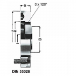 Adapter Plate, Short Taper 5, External Diameter 140mm