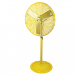 30" Safety Yellow Fan with Pedestal Stand