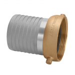 Coupling with Brass Nut, 3" Aluminum Shank Female