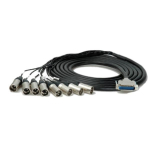 Audio Cable 25-Pin 24" Fanouts Tascam/Digi, 10 ft