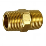 Brass Hex Pipe Nipple, 1" x 1"_noscript