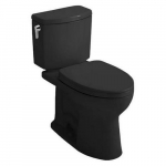 Drake II Two-Piece Toilet, 1 GPF, Ebony