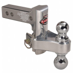 4" Aluminum Adjustable Drop Hitch, Pin & Clip_noscript