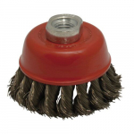 3" Twisted Wire Cup Brush, Thin Wire