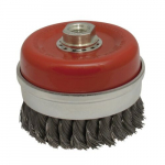 3" Twisted Wire Cup Brush, Thick Wire, 14 mm Thread