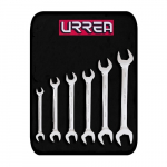 Full Polished Chrome Open-End Wrench Set, Metric