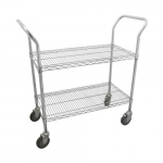 36" x 18" Utility Wire Cart, 2 Shelves_noscript