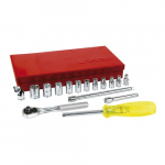 Socket Set with Universal Joint, SAE_noscript