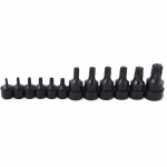 T10 to T60 Torx Tip Socket Set with 1/4" and 1/2" Drive