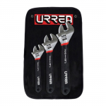 Adjustable Wrench with Rubber Grip Set of 3 Pieces_noscript