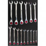 Metric Combination Ratcheting Wrench Set in EVA Tray_noscript