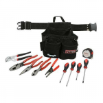 Intermediate Electrician Tool Set with 10-Pouch Pouch