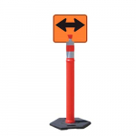 Sign on Looper-Tube, Dual Directional Arrow Symbol