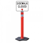 Sign, 12.75x10.5, Non Reflective Sidewalk Closed