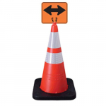 Cone Signs Sign, Non Reflective Blank with Border_noscript