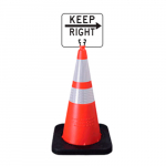 Cone Signs Sign, Non Reflective Keep Right, Arrow