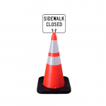 Cone Signs Sign, Non Reflective Sidewalk Closed_noscript
