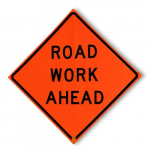 TrafFix Sign "Road Work Ahead", 36" x 36"
