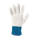 Glove Defender 10, Large, White Shell / Blue Cuff_noscript