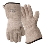 Gauntlet Cuff Lined Glove, XL, Brown and White_noscript