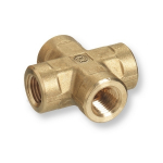 1/4" Pipe Thread Brass Cross Fitting_noscript