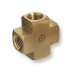 1/4" 4-Way Female Brass Cross Fitting_noscript