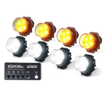 Covert 8 Series LED Strobe Lights, White/Amber_noscript