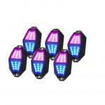 RGB-W Rock Multi-Color LED Lights 6 Pcs_noscript