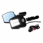 UTV Side View Mirror with LED Spotlight Clear_noscript