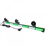 8 Series 35" LED Strobe Light Bar, White/Green_noscript
