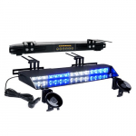 Chaser Series LED Visor Strobe Light, White/Blue_noscript