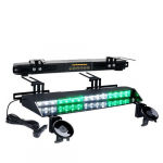 Chaser Series LED Visor Strobe Light, White/Green_noscript