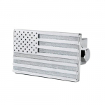 Aluminum Trailer Hitch Cover with American Flag