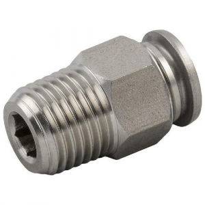 AIGNEP - 10MM OD X 3/8 BSPT MALE STUD 316 ST/ST - Taper (316 Stainless Steel Push-in Fittings)
