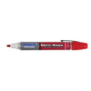 Buy DYKEM 40002, Brite-mark Permanent Paint Marker Valve Red 12 Pack ...